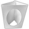 5 Pack A6 White Oval Aperture Card Blanks & Envelopes, Tri-Fold - 300gsm