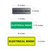 All Quality Standard Electrical Room Sign - Black - Large (10 Pack)