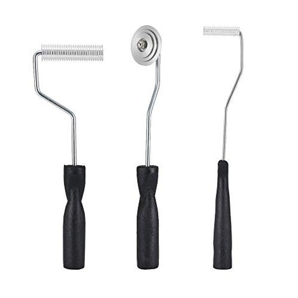 Fiberglass Roller Tools Kit, 3Pcs Fiberglass Resin Laminating Bubble R
