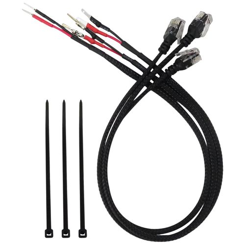 Latest Upgrade 3-Pack 16.5" Radar Detector Hardwire Power Cord Mirror Wire Plug Tap for Escort Valentine One Uniden Beltronics with Inline Fuse Mount RJ11