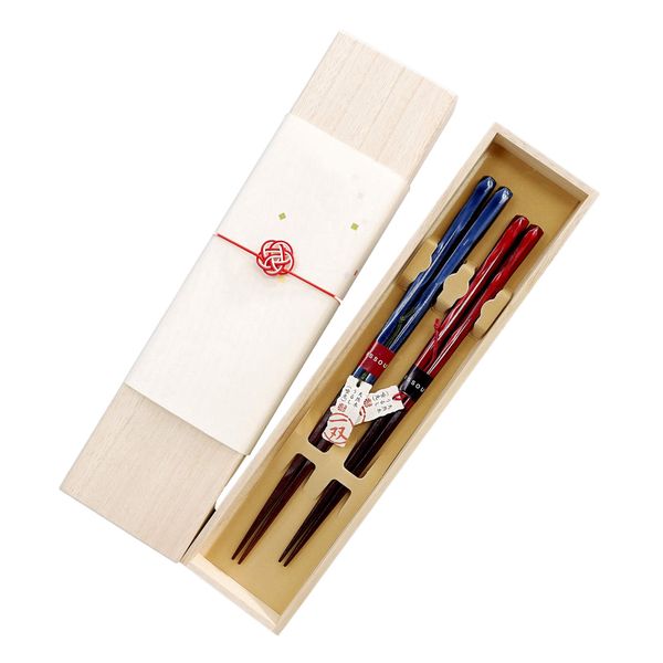 Couple Chopsticks Paulownia Box