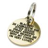 REINFORCED deeply engraved solid brass 33mm circular dog tag