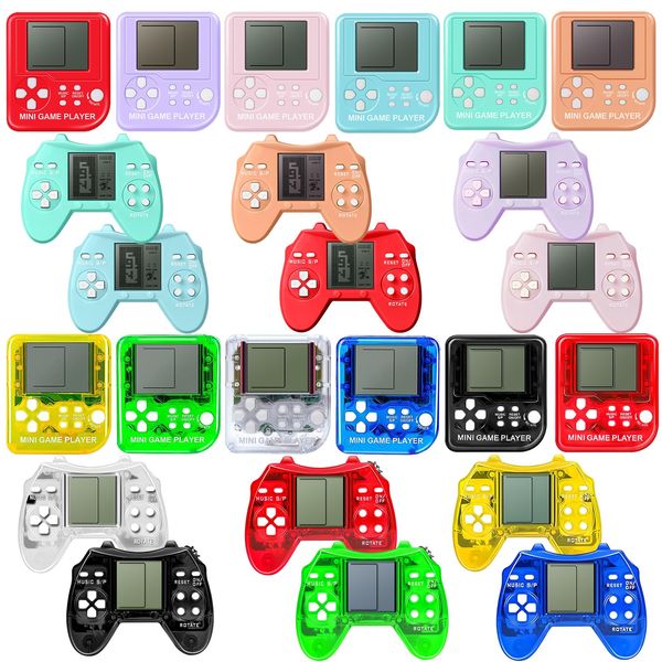 DOEA 24 Pack Video Game Keychain Party Favors for Kids,Arcade Video Game Keychain,Kids Classroom Prizes, Carnival Prizes,Treasure Box Toys for Boys & Girls