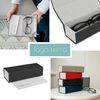LAGO TERRA Ultra-Practical Rectangular Foldable Glasses Case - Charcoal