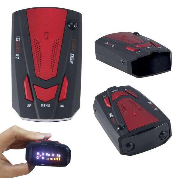 JINYI Car Radar Detector, Laser Radar Detectors, 360° GPS Speed Police Safe 16 Band Voice Alert,1080P HD Auto Focus Webcam with Microphone (RED)