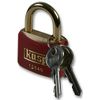 Padlock, Brass, 40MM, RED, Padlock Security Locks (K12440REDD) Pack of 1