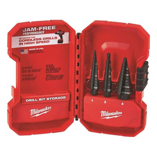 Milwaukee 48-89-9221 3 Piece Step Drill Bit Set