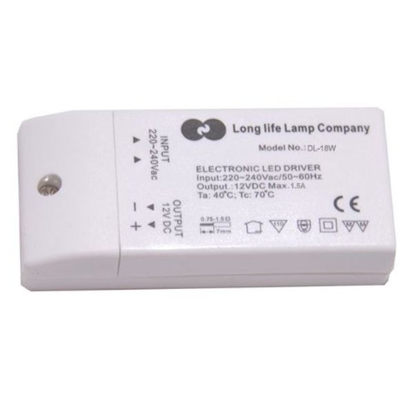 Long Life Lamp Company 18w LED Driver Transformer for MR16-MR11-G4 LED Light Bulb