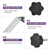 sourcing map 1Pcs Star Knobs, M8x100mm Plastic Hex Shaped Clamping Handle Screw Knobs, Hand Tightening Star Screw Knobs for Machinery Umbrella Base Replacement