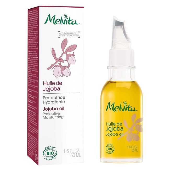 Melvita Bio Oil, Jojoba Oil, 1.7 fl oz (50 ml), Organic Cosmetics, Skin Care, Hair Care, Dry, Golden Jojoba Oil, Moisturizing Balance Care