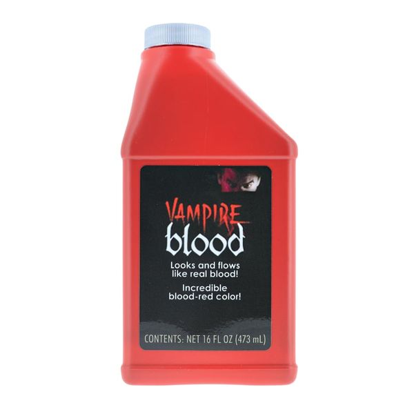 Vampire Blood 16 Fl Oz, Realistic Blood-Red Gel for Fake Cuts & Special Effects