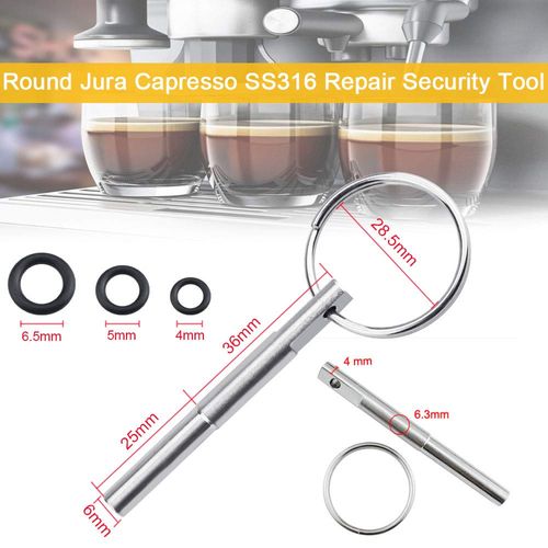 LYTIVAGEN Oval Head Key with Key Ring Oval Head Wrench Oval Head Bit Repair Tool Key Open Security Special Bit Key for Krups Siziliana, Jura, AEG Coffee Machines (to Remove Screws)