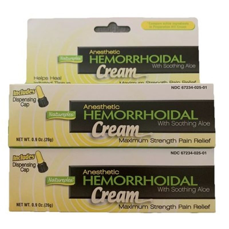 2 Pack Natureplex Anesthetic Hemorrhoidal Cream Soothing Aloe ...