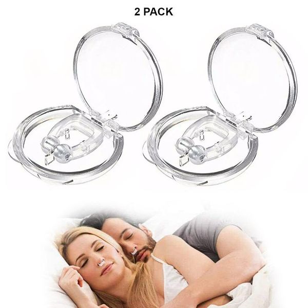 2 Pack Anti Snoring Nose Clips Stop Snore Free Sleep Aid Guard Night Sleep On Tv