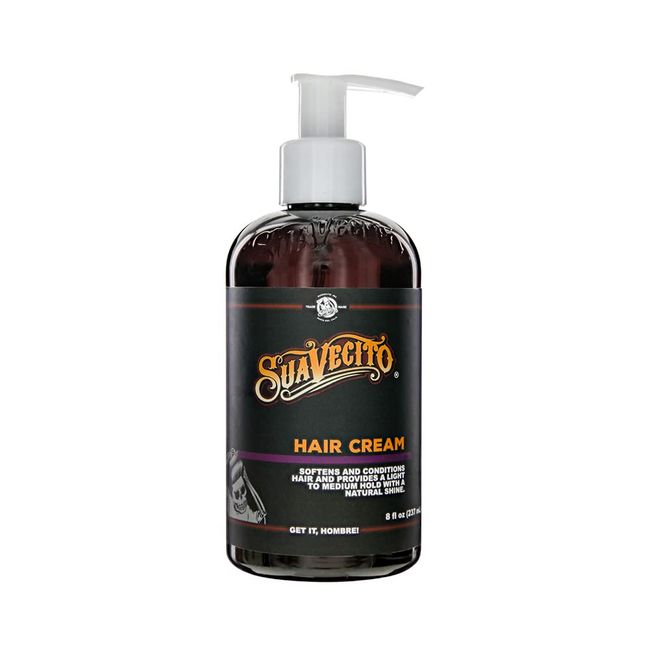 Suavecito Hair Cream 8 oz Pump Bottle Medium Shine All Day Light Hold