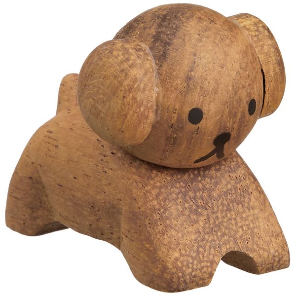 Kim Jo Pottery 208574 Dick Bruna Wooden Chopsticks Rest, Approx. 1.6 inches (4 cm), Snuffy, Brown