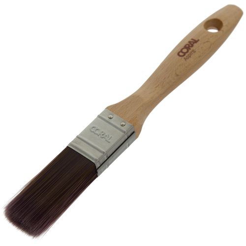 Coral 31711 Aspire 1 inch Paint Brush Professional Firm Straight Cut with Flat Profile for Fast Accurate Ultra-Smooth Finish with Trade Emulsion or Gloss FSC Wood Handle