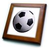 3dRose ft_3189_1 Soccer Ball Framed Tile, 8 by 8-Inch