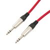 2 x 6.35mm 1/4" Stereo TRS Jack Lead/Balanced Signal Audio Patch Cable / 2 Pack 1m Red/White