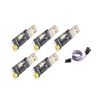 TECNOULAB 5pcs USB to TTL Converter UART Module CH340G CH340 3.3V 5V Switch + Cable