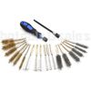 20pc Industrial Wire Brush Set Extra Long Reach Cleaning & Decarbon Brush Kit