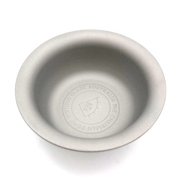 Vikings Blade Luxury Shaving Soap Bowl, Sandblasted Steel for Fast, Thick Lather, Unbreakable, Tactile Texture, Great for Standard Sized Pucks & Soaps (The Chairman, 3” Diameter)