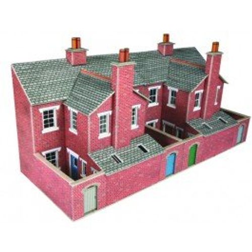 Metcalfe Models PN176 N Gauge Low Relief Red Brick Terraced House Backs