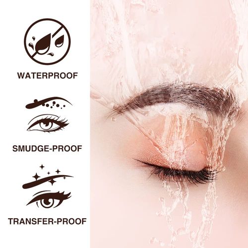 Eyebrow Stamp Stencil Set, Eyebrow Cream, Eyebrow Stamp Set, 20 Reusable Eyebrow Templates, 2 Eyebrow Brushes, for Beginners Eyebrow Pencil Set (Light Brown)
