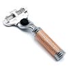 Parker Safety Razor, Gillette Venus Compatible Women’s Travel Sized Triple Blade Razor – Includes Saddle Brown Leather Razor Travel Case & One Cartridge