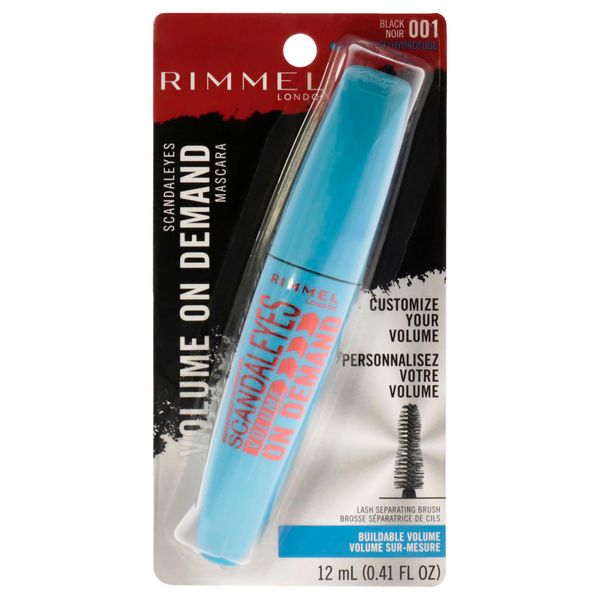 Rimmel London Scandaleyes Volume On Demand Waterproof Mascara - 001 Black Lip Liner Women 0.41 oz