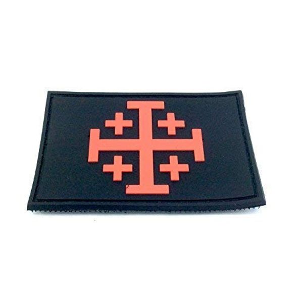 Jerusalem Cross Knights Templar PVC Airsoft Morale Patch