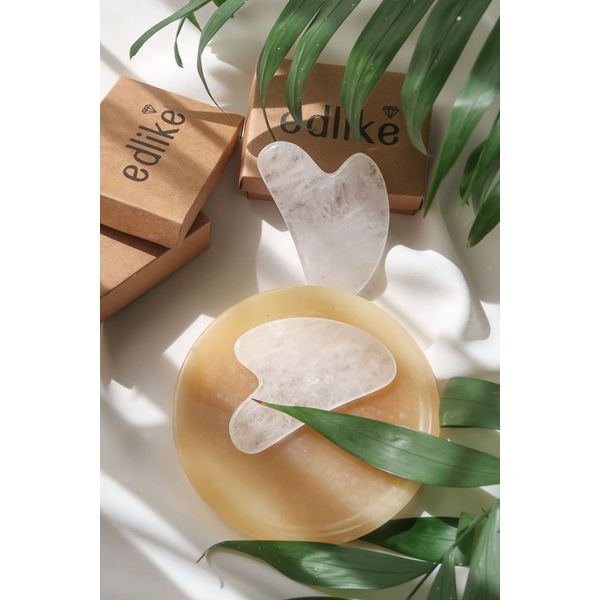 Beyaz Kristal Kuvars Gua Sha Gua Sha Sıkılaştırıcı