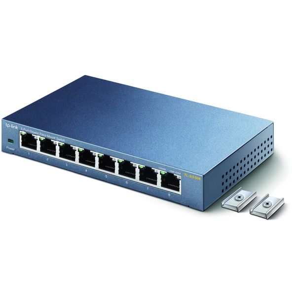 TP-Link TL-SG508 8-Port Gigabit Magnetic Switching Hub Easy Mount