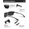 BIRCEN Polarized Mens Sunglasses: UV Protection Sports Shades for Men Women Sport Driving with Al-Mg Frame