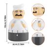 Kitchen Timer, 60-Minute Countdown Mechanical Timer, Easy-to-Use Timer for Cooking, Baking, Learning, Ideal for Children and Elderly