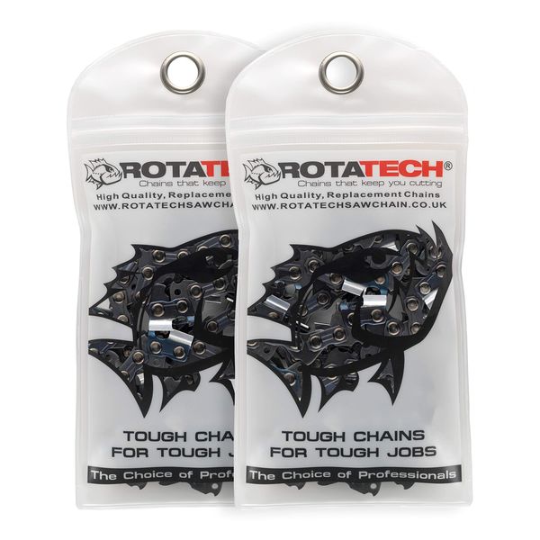 Rotatech x2 (Two) GENUINE Chainsaw Chain 14" Fits HUSQVARNA 135 235 236 Chainsaw (2 Chains)