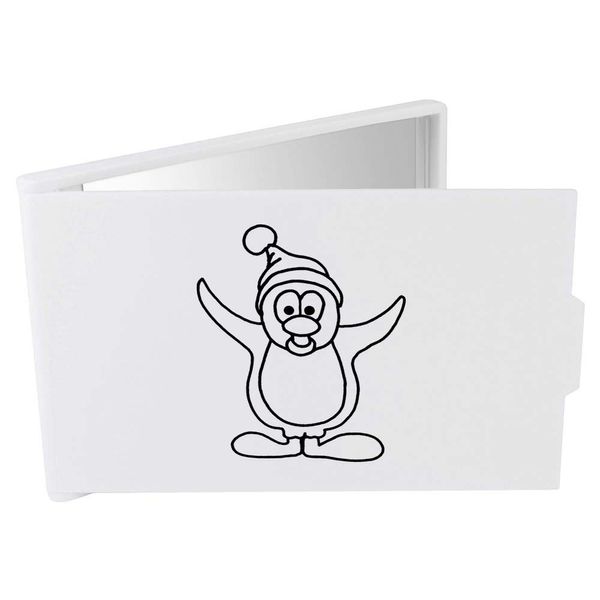 Azeeda 'Penguin With Hat' Compact/Travel/Pocket Makeup Mirror (CM00001819)