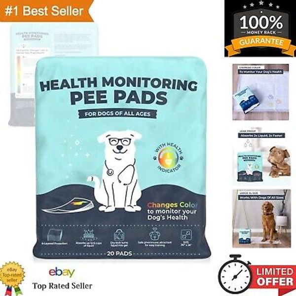 Leak-Proof and Odor-Control White Dog Pee Pads – Color-Changing Health Monitor