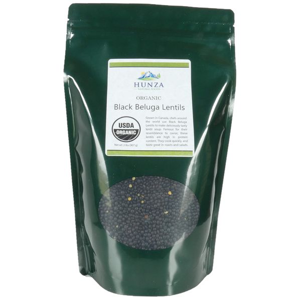 Hunza Organic Black Beluga Lentils (2-lbs)