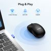 TECKNET Wireless Mouse for Laptop, 2.4GHz USB Mini Computer Mice, 1200 DPI Optical Small Portable Cordless Mouse Compatible with PC, Mac and Linux (Black)
