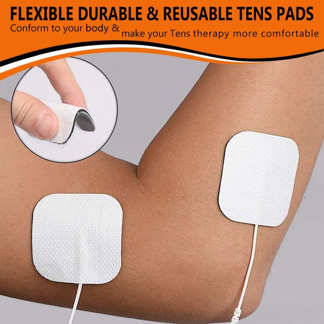 Tens Unit Replacement Electrode Pads - Self Adhesive Patch Reusable Sticky  Tens Unit Pads Pack of 24Pcs(12 Pairs) Carbon Conductive Gel for Muscle