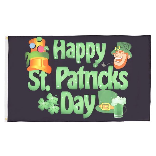 AZ FLAG - Flagge St. Patrick’S Day Schwarze - 150x90 cm - Irland Fahne 100% Polyester mit Messing-Ösen - 110g