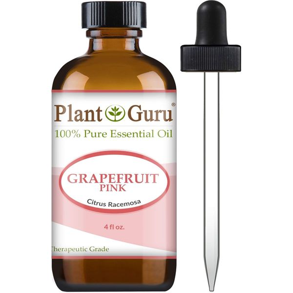 Pink Grapefruit Essential Oil 4 oz 100% Pure Undiluted Therapeutic Grade Cold Pressed from Fresh Grapefruit Peel, Great for Aromatherapy Diffuser, Relaxation and Calming, Natural Cleaner.