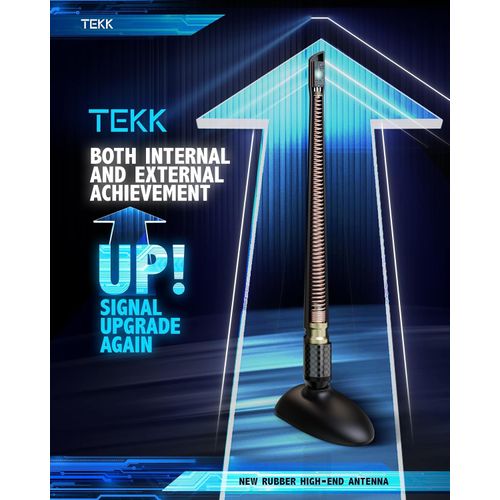 TEKK Carbon Fiber Short Antenna Compatible with Ford F350 2011-2025 / F150 Raptor 2010-2025 / Mustang 1994-2009/7.9 Inches Premium Flexible Rubber/Designed for Enhance FM/AM Radio Signal Reception