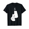 Silhouette Boxing Gloves Knuckle Fighter Workout Ring Boxer T-Shirt
