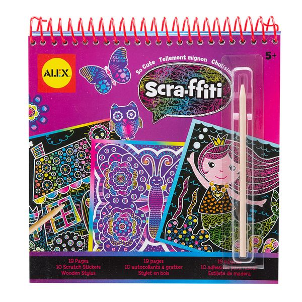 Alex So Cute Scra-ffiti Sketch Drawing Pad Kids Art Supplies