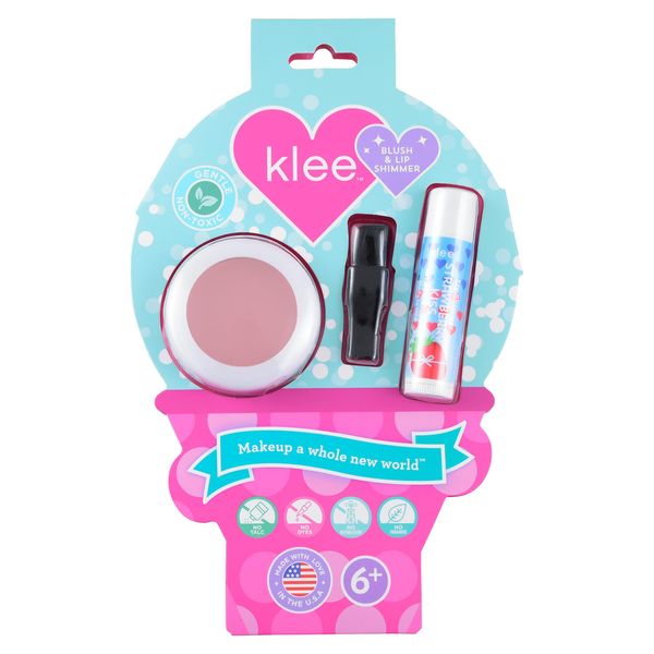 Luna Star Klee Blush and Lip Shimmer Makeup Kit. Gentle and Non-Toxic. Kid-Friendly. Made in USA. (Sugar Cone Pulse)