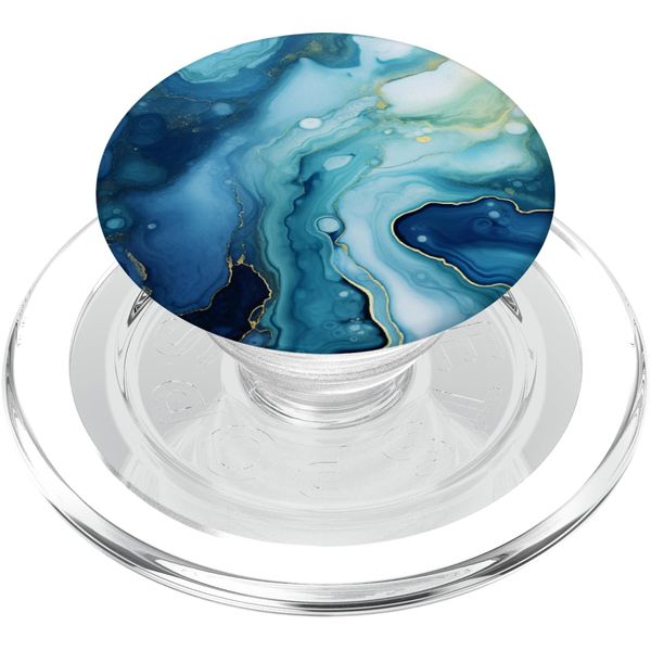 Blue Ice Agate Stone Gemologist Chalcedony Gemstone PopSockets PopGrip for MagSafe