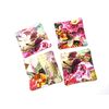 Colorful Quilted Floral Fabric Coaster Set