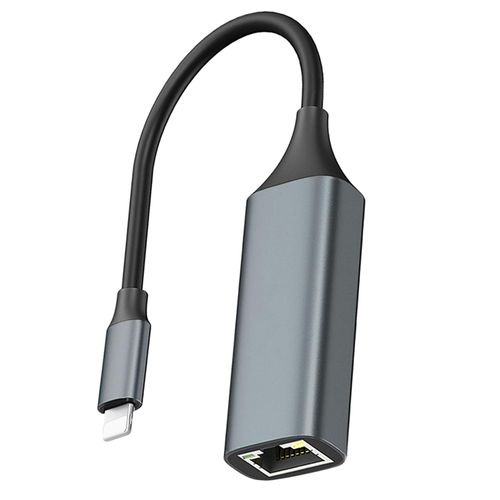 Rliwov MFi Certified Ethernet Adapter Compatible with Lightning to RJ45 Ethernet LAN Network Adapter for i-Phone14/ 13/12/11/i-Pad/i-Pod, Plug and Play, Supports 100Mbps (Non-PoE)